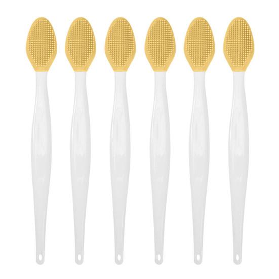 Silicone Lip Scrub Brush Double Sided Lip Exfoliator for Lightening Dark Lips Facial Cleaning Tool for Dry Skin Chapped Lips