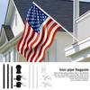 Stainless Steel Flag Pole Kit Swivel Ring Portable Outdoor Flag Pole Adjustable Height Flagpole for House Yard Porch Camping