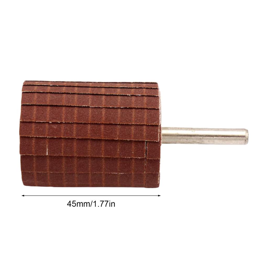 Efficient Cylindrical Sanding Mop Flap Sander Rollers Grinder For Wood And Metal Polishing 400 Grit 6mm Shaft