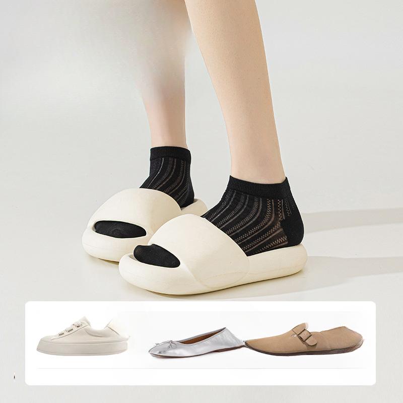 Women's Socks, Summer Thin Short Socks, Mesh Breathable Ultra-thin Cotton Socks, Shallow-mouthed Low-top Boat Socks