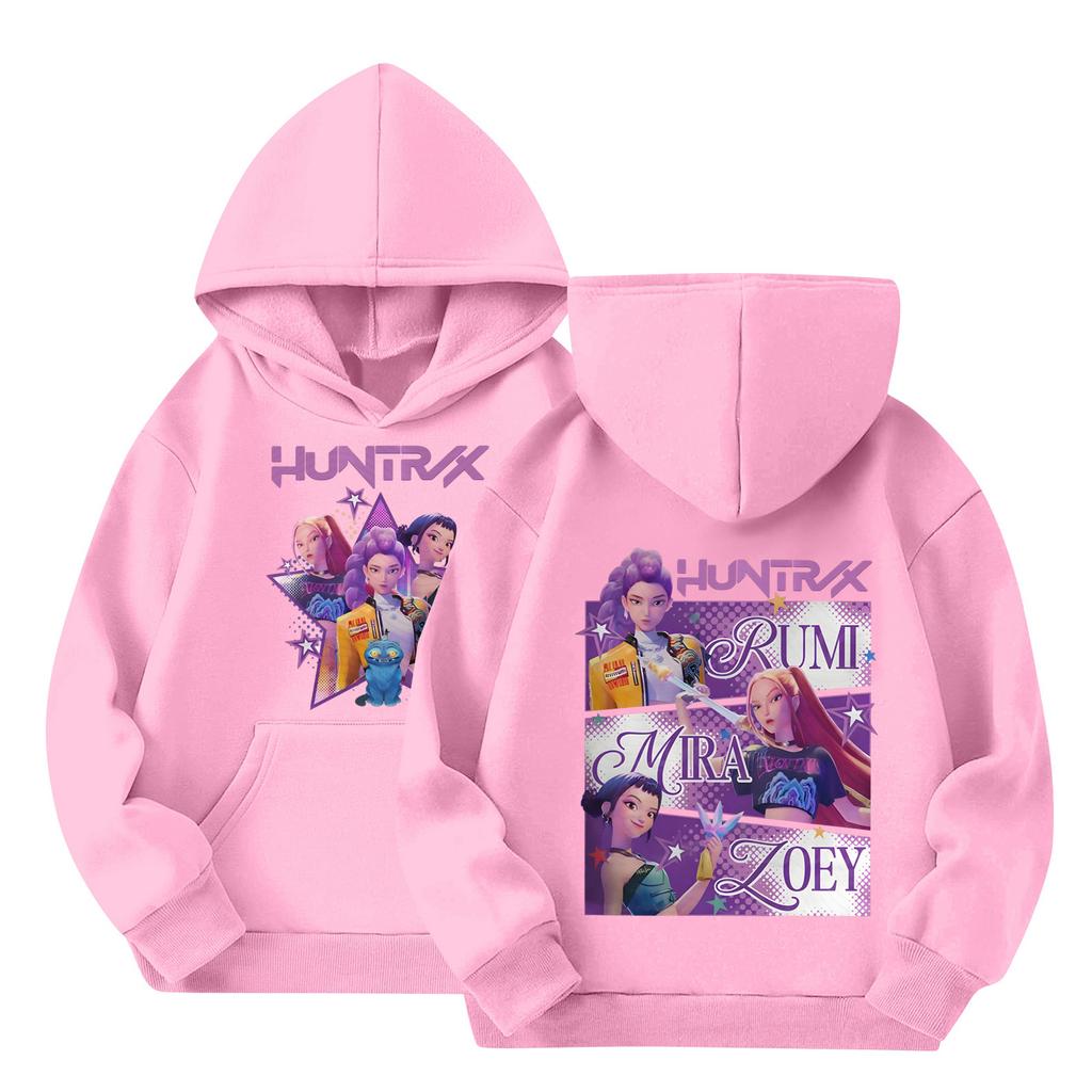 Kinder Freizeit Rundhals Bedruckter Pullover Langarm Kapuzen-Sweatshirt Oberteil