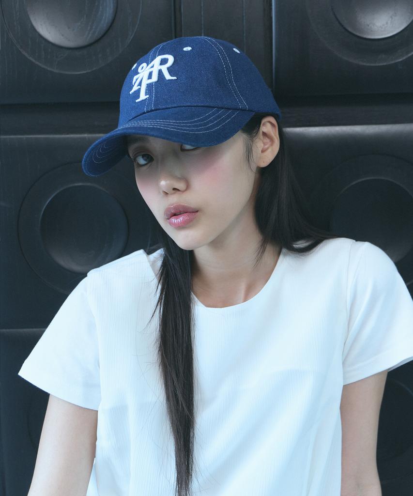 Oateu Signature Typo Stitch Cap [Indigo Blue]