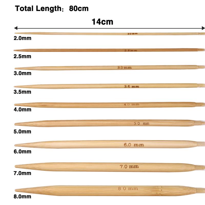 2mm-8mm Bamboo Plastic Circular Knitting Needles Beige Crochet Needles Pins Needle Craft Tools DIY Sewing Tools