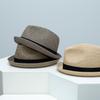 Chapéu masculino clássico Chapéu Trilby de palha vintage Chapéu Fedora de palha de verão Chapéu de sol respirável para praia Chapéu Panama de palha Chapéu de viagem cubano