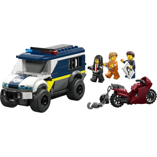 LEGO City Police Car Toy - Birthday Present, Building Blocks, Educational Toy for Boys and Girls, Ages 6, 7, 8, 9, Vehicle, Car, Miniature Car, Interi