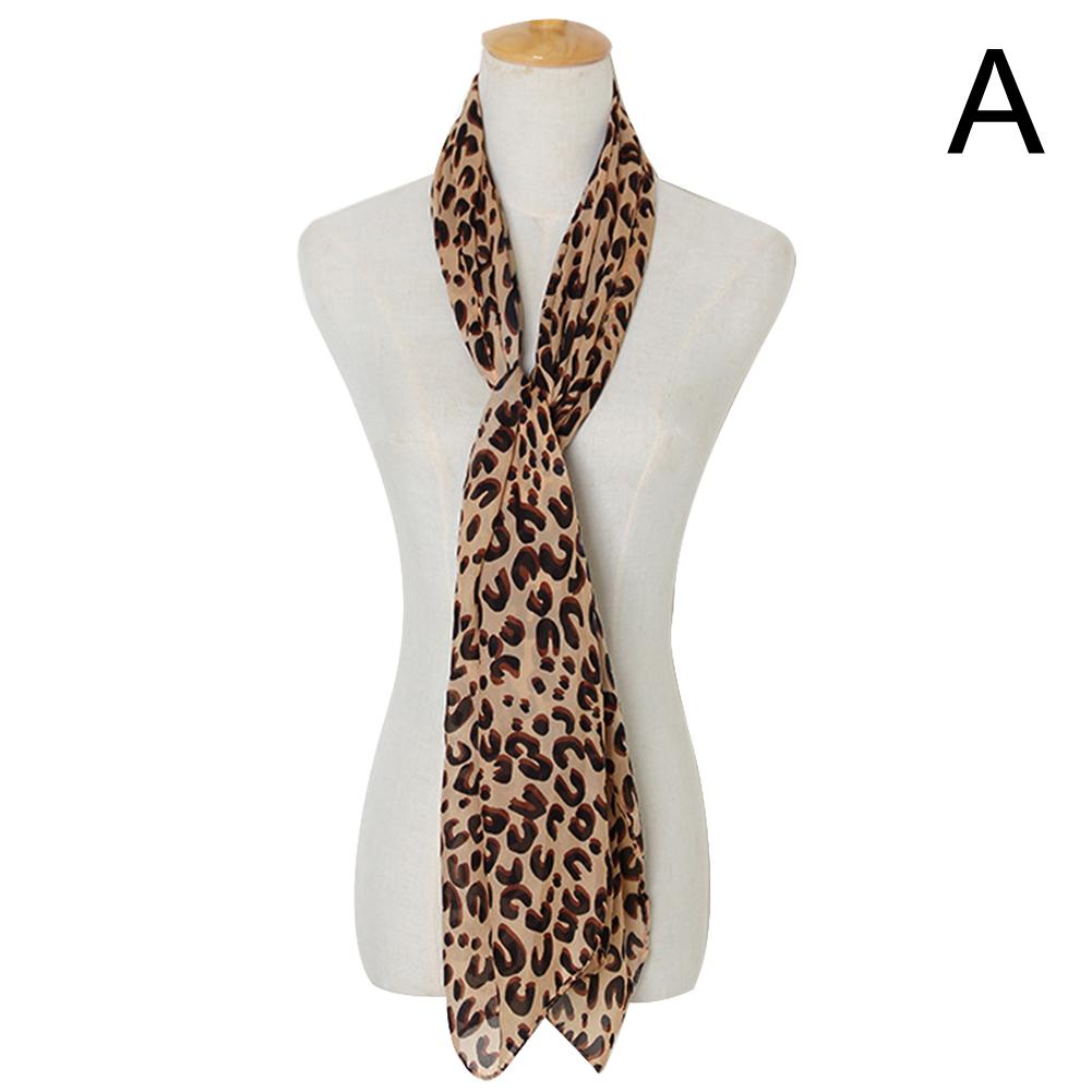 Women Stole Soft Leopard Print Scarf Vintage Chiffon Wrap Harajuku Scarves Shawl Hot Sale Thin Summer Spring Casual Sexy Elegant