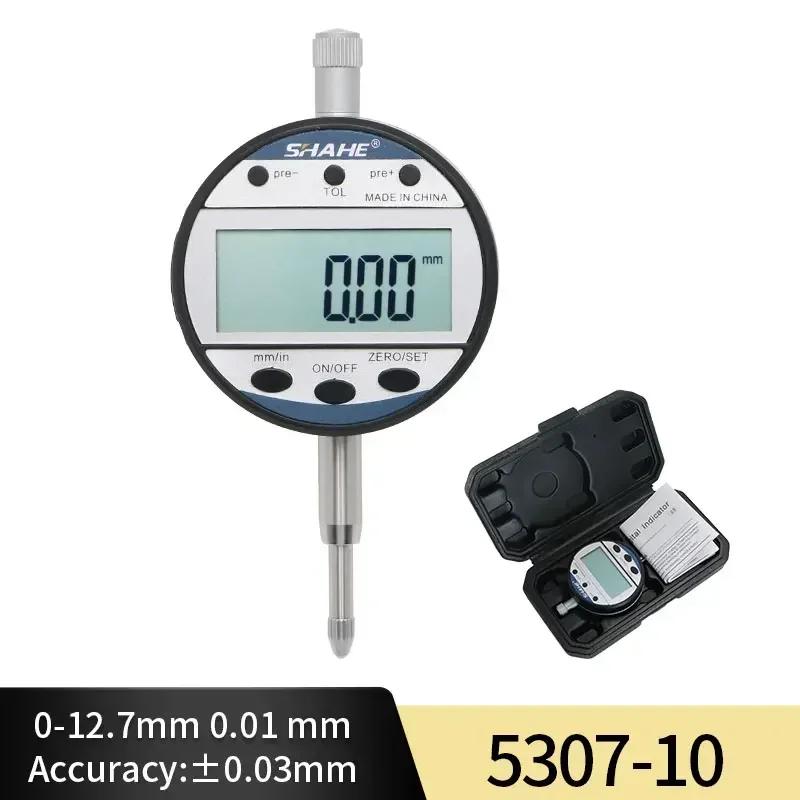SHAHE New Type Indicator 0-12.7/25.4 Mm 0.01 Mm Digital Dial Gauge Precision Measurement Tools Digital Dial Indicator