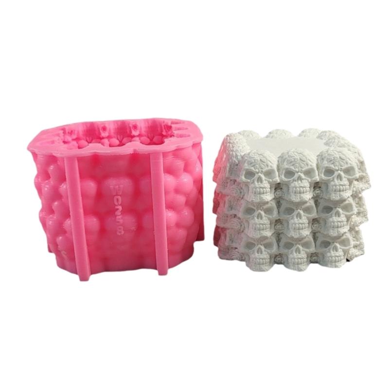 

Halloween Skull Silicone Molds Silicone Concrete Cement Mould for Epoxy Resin, Plaster Decoration, Halloween Present 1