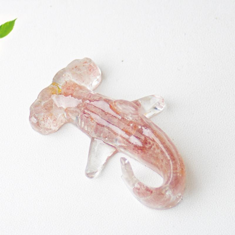 Hammerhead Shark Resin Art Sculpture With Natural Crystal Stones For Office Decor And Gift Giving