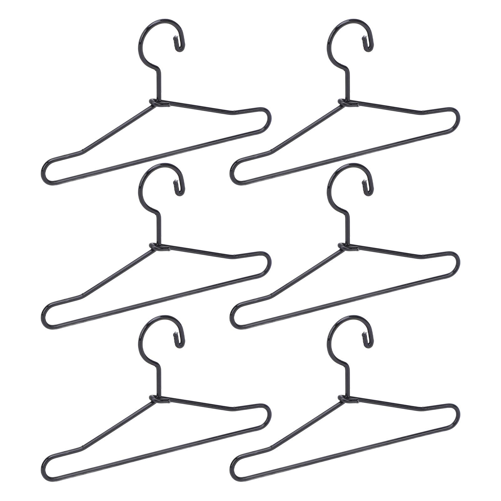 10 шт. Вешалки для кукольной одежды Металлические Мини Милые Мультяшные Аксессуары для Декора Шкафа Черные