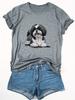 Women'S Casual Crew Neck T-Shirt with Shih Tzu Dog Print with Medium Stretch Knit Fabric Short Sleeve Tee for All Seasons