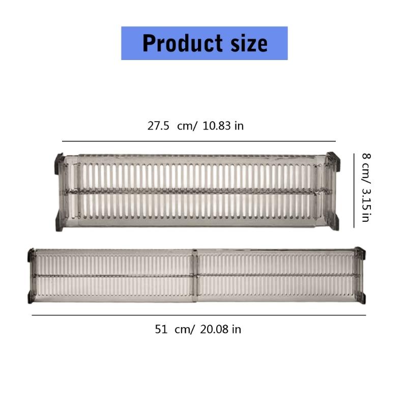 Versatile Use Drawer Dividers Set Expandable Organizers for Efficient Storage Includes Double Sided Tape Strips