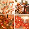 2/3/6M Christmas Decoration Artificial Maple Leaf Leaves LED Light String Lantern Garland Home Party DIY Deco Halloween New Yea