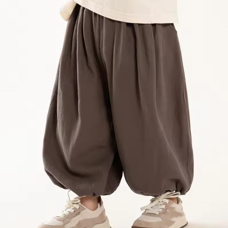 Spring Autumn Kids Thin Lantern Pants Harem Pants Comfortable Boys Girls Trousers 140cm кофейный