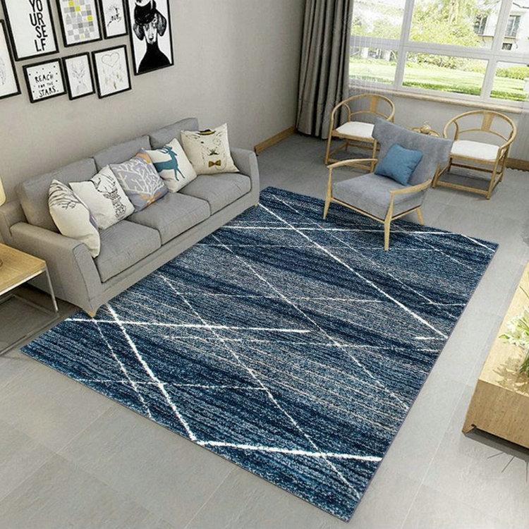 Minimalist Home Decoration Carpet Luxury Geometric Print Square Rugs Multi-Size Non-Slip Mats for Living Room Bedroom Etc