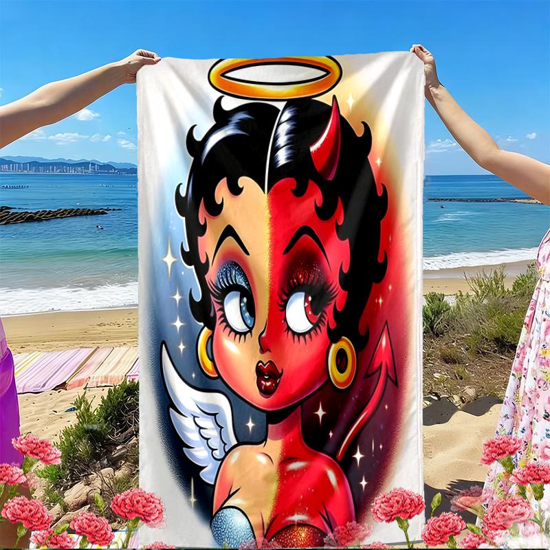 Sexy Doll Print Beach Towel, Versatile Lightweight Absorbent Beach Towel for Pool Surf Yoga Bathroom, Perfect Birthday Holiday Gift