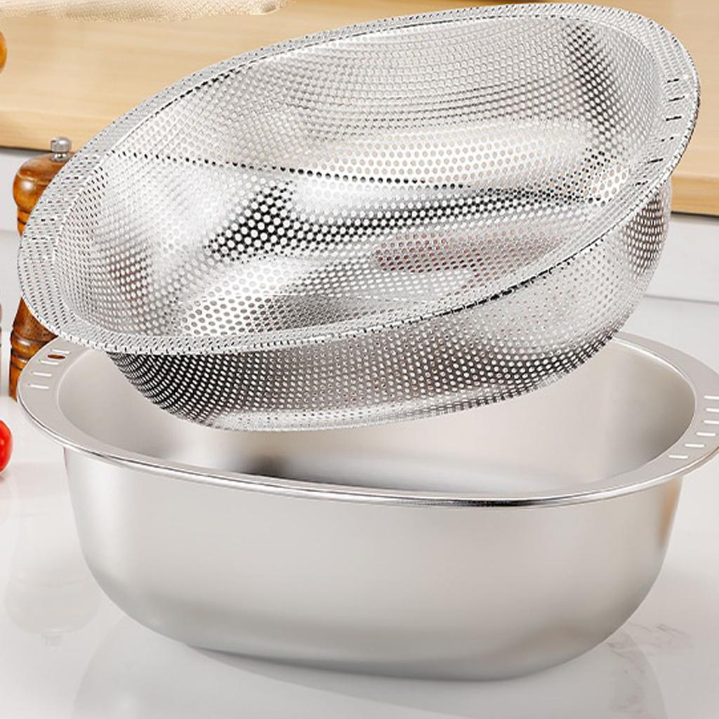 Multi-Functional Egg-Shaped Kitchen Washbasin, Household Sink with Draining Basket, Leak-Resistant Basin for Kitchen and Food Prep