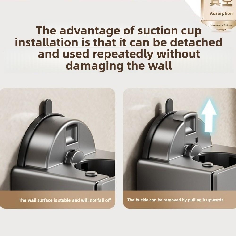 Feste Aufbewahrung Saugnapf Moppklemme Kein Bohren erforderlich Besen Mopp Haken Neue perforationsfreie Moppklemme