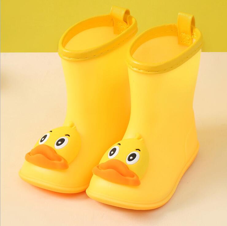 New Style 3D Children's Rain Boots Kids Baby Cartoon Water Shoes Infant Waterproof Non-Slip Warm Water Shoes Rubber Boots