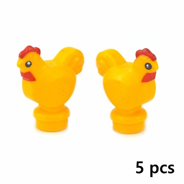 MOC City Animal Building Block Figures Goat Sheep Eagle Owl Panda Parrot Seagull Penguin Zoo Fram Accessories Bricks Toy Gift