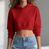 Women's Fashionable Casual Versatile Loose Short Cotton Hooded Pullover Sweatshirt