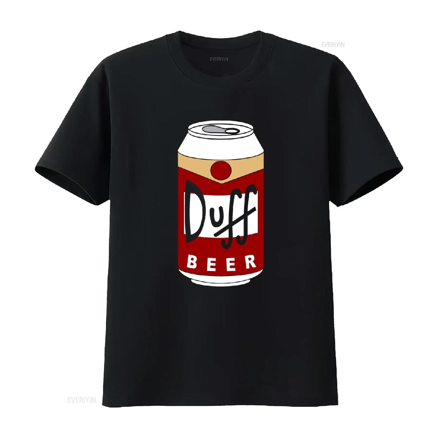 

Duff Beer Brewery Logo Men s T Shirt USA Size S 5XL vintage Washed Unisex Comfortable Versatile Top For Everyday Wear Stylish XXXXXL чорний