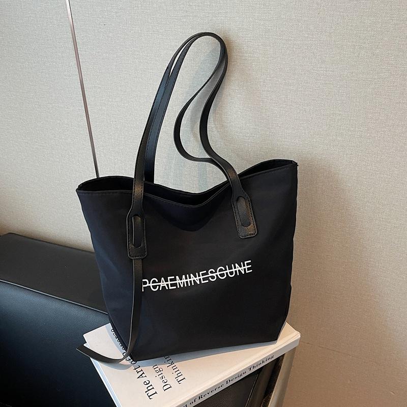 

Printed casual simple women s new large-capacity shoulder portable tote bag чёрный