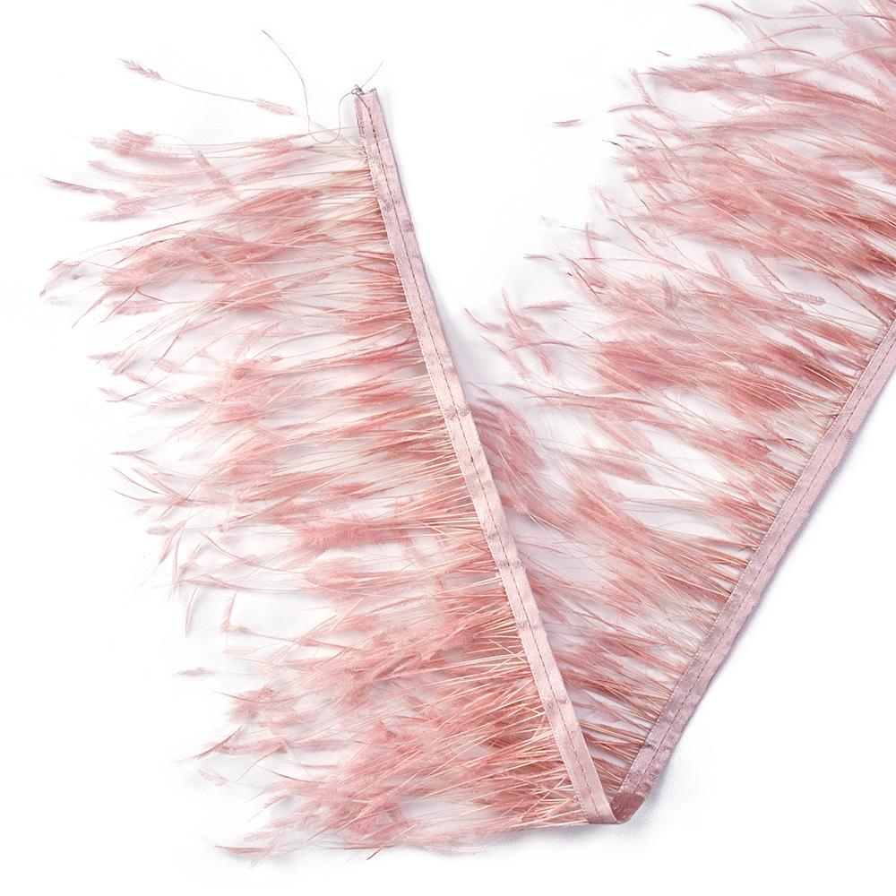 Feather 10-15Cm Burning Silk Ostrich Hair Cloth Edge Clothing Accessories Ostrich Multi-Color Cloth Edge Diy Material