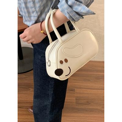 Spring Fashion Handbag Small Bag Women's 2025 New Cute Puppy Small Square Bag Versatile Shoulder Messenger Bag