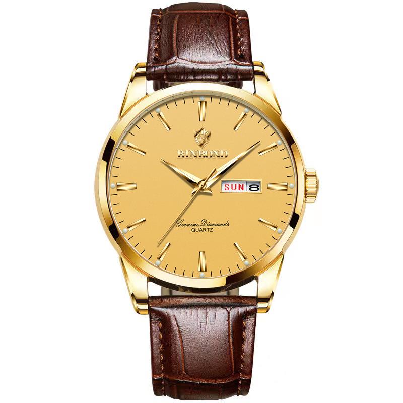 BINBOND Waterproof Couple Watches with Double Calendar - Women's Model