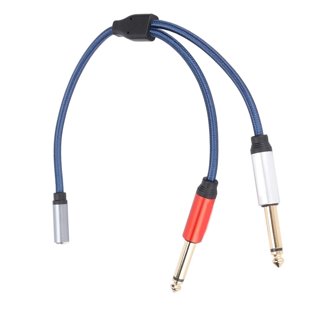 3.5mm Female to Dual 6.35mm Male Audio Cable for Speaker Audio   Power Amplifier Mixing Console