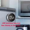 Minuteur de cuisine rond élégant, Outil de gestion du temps rotatif avec lumière LED, Pour la cuisine, la pâtisserie, le sport, Essentiel pour le dortoir, Cadeau créatif pour la fête des mères