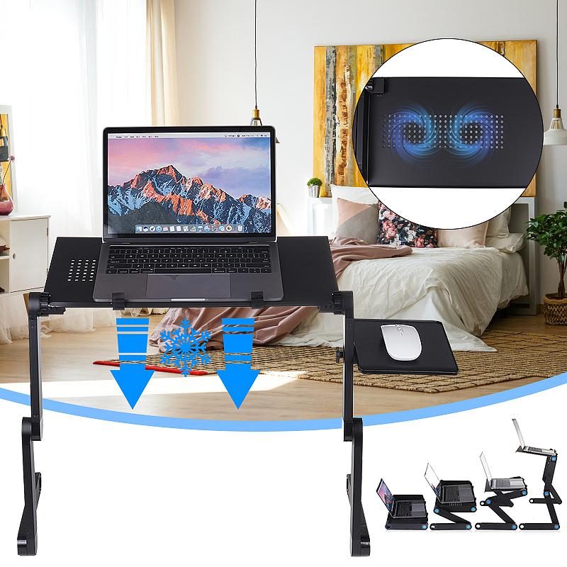 42CM/48CM Adjustable Folding Laptop Desk Computer Table Stand Tray for Bed Useful Side Tables Furniture Living Room Table