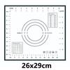 8 Size Silicone Baking Mat Reusable Nonstick Baking Sheet Thick Dough Rolling Mat with Measurements and Edge Heightening JT606