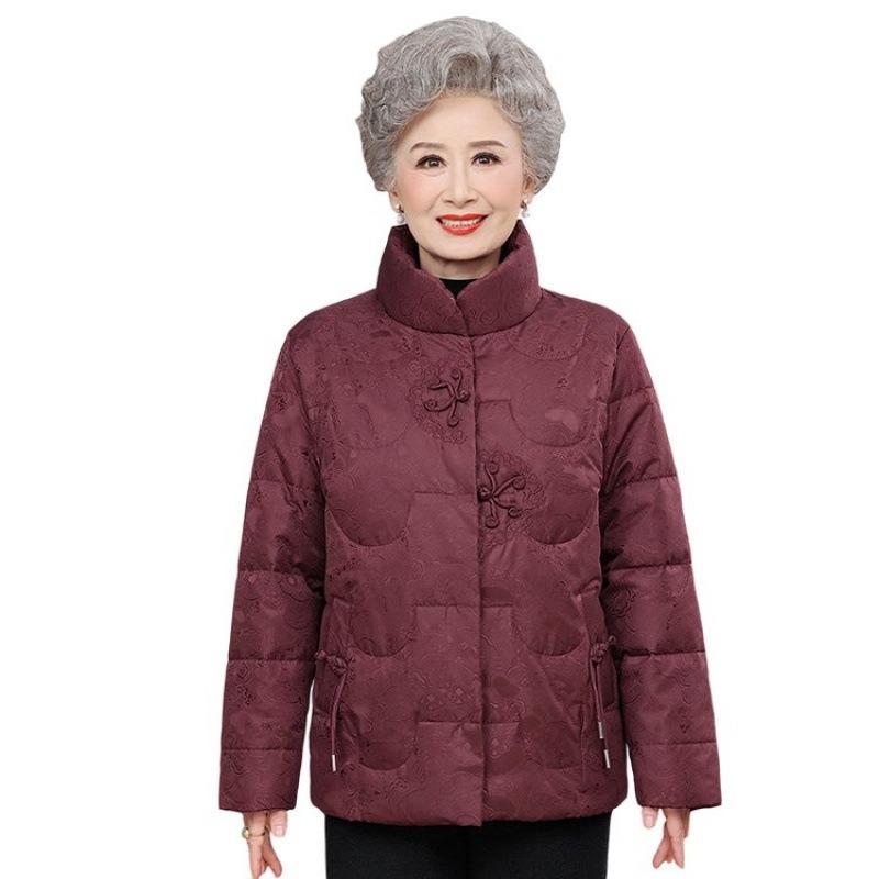 Down jacket women's winter white duck down jacket old lady winter coat clothing warm