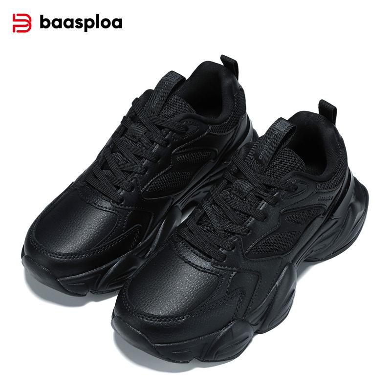 BAASPLOA Dámské ležérní tenisky Módní pohodlná obuv pro chůzi pro ženy Jednobarevná sportovní obuv Protiskluzová Zvýšení výšky