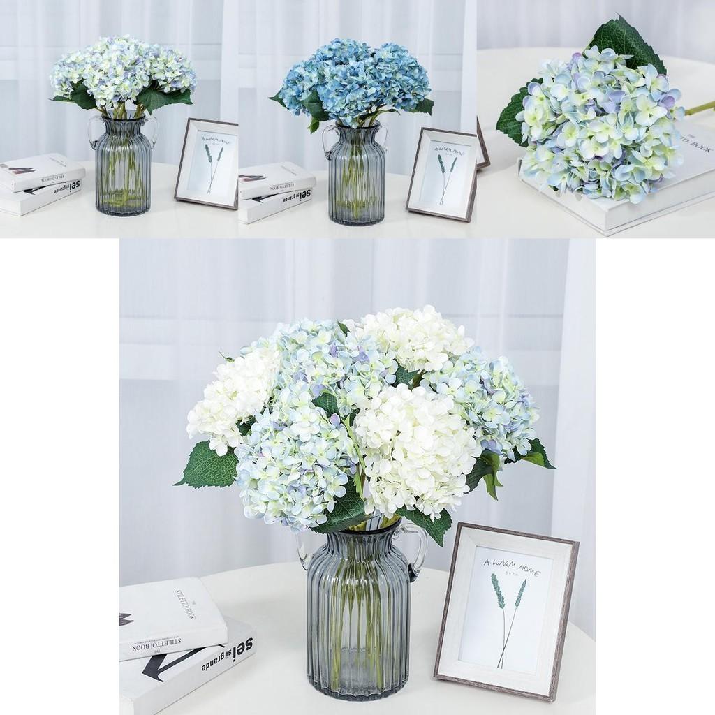 Realistic 55cm Fake Silk Hydrangea Flowers Bouquet Ideal For Parties And Celebrations