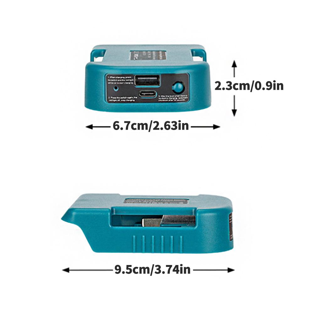 Power Bank Adapter for Makita 18V BL1840 Lithium Battery USB Type-C Fast Charging For Mobile phone and Tablet(NO Battery )