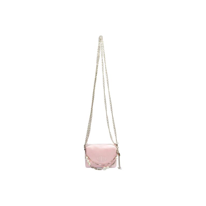 DIOR Bag [Customized Cosmetic Bag] Momo Gift Girlfriend Limited Braided Chain Daily Versatility Commuting Space Cotton Crossbody Haute Couture Bucket белый