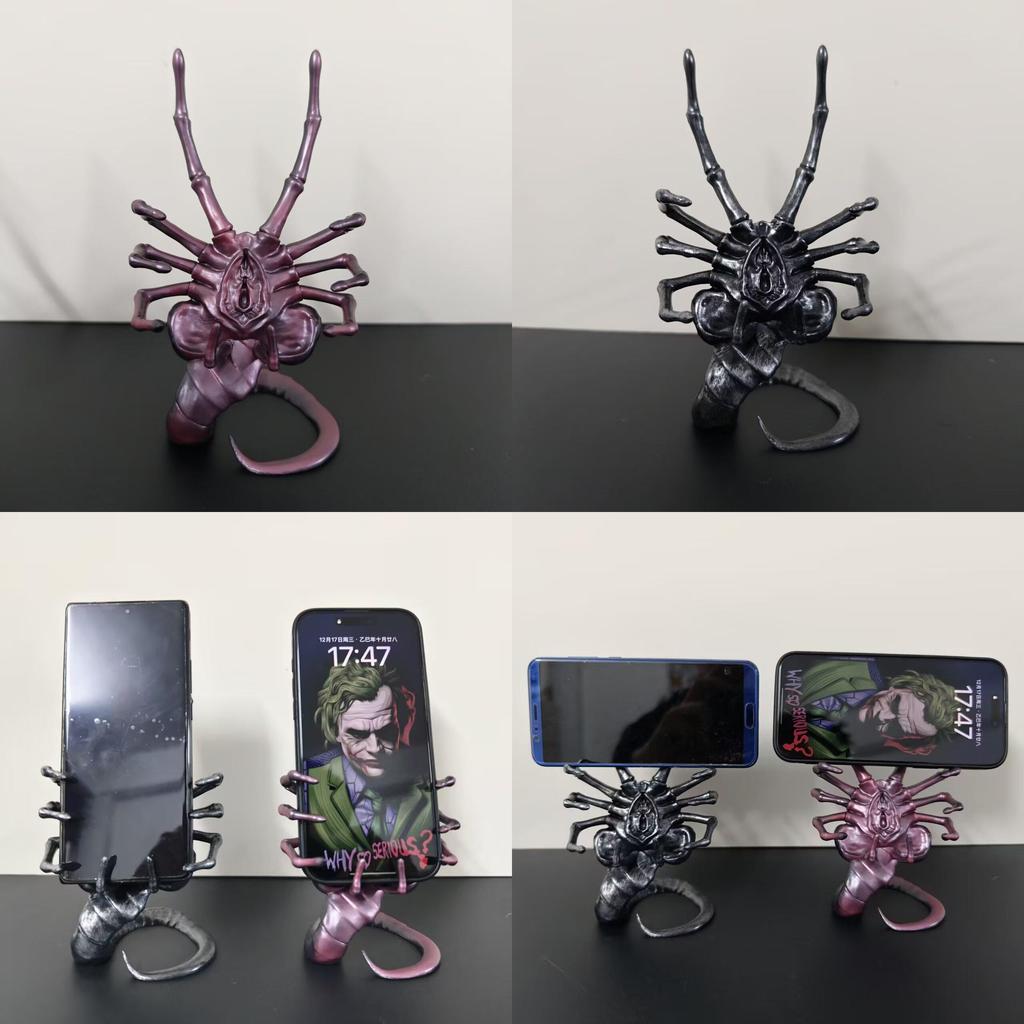 Alien Facehugger Phone Holder Pvc Desk Stand With Unique Design For Collectors