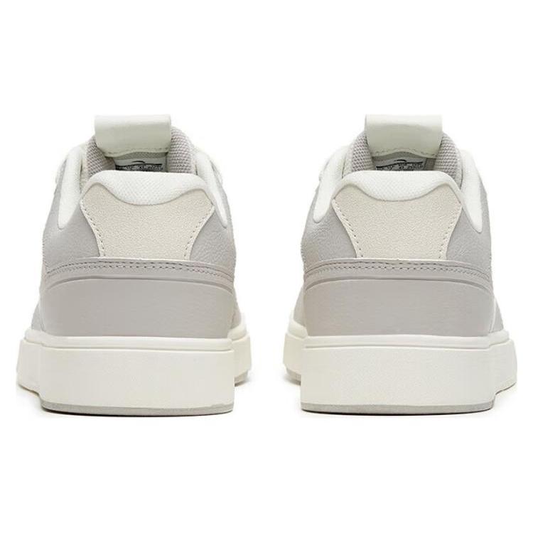 Anta Textile, Synthetic Leather Fashion Slip Resistant Abrasion Resistant Low top Skateboard Shoes Men's Gray White 912318016-6