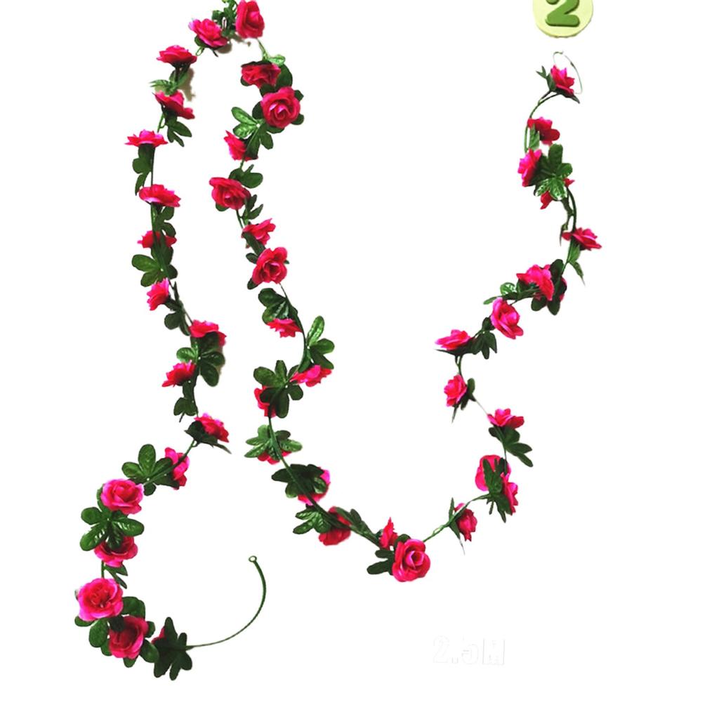 Flower Garland Fake Rose Vine Artificial Flowers Hanging Rose Ivy Hanging Basket