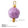 European and American sweet and cool style DIY dopamine ceramic pendant stainless steel plated 18K gold creative jewelry collection