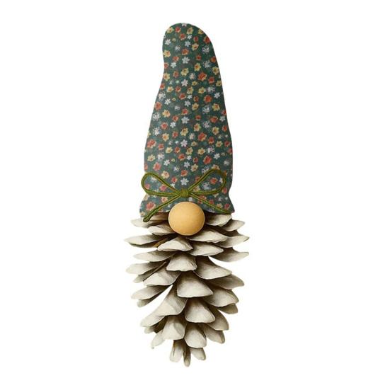 

Christmas Pinecone Gnome Ornaments Handmade Fall Winter Thanksgiving Pine Cone Gnome Statue for Fireplace Tiered Tray Shelf Table Decor A