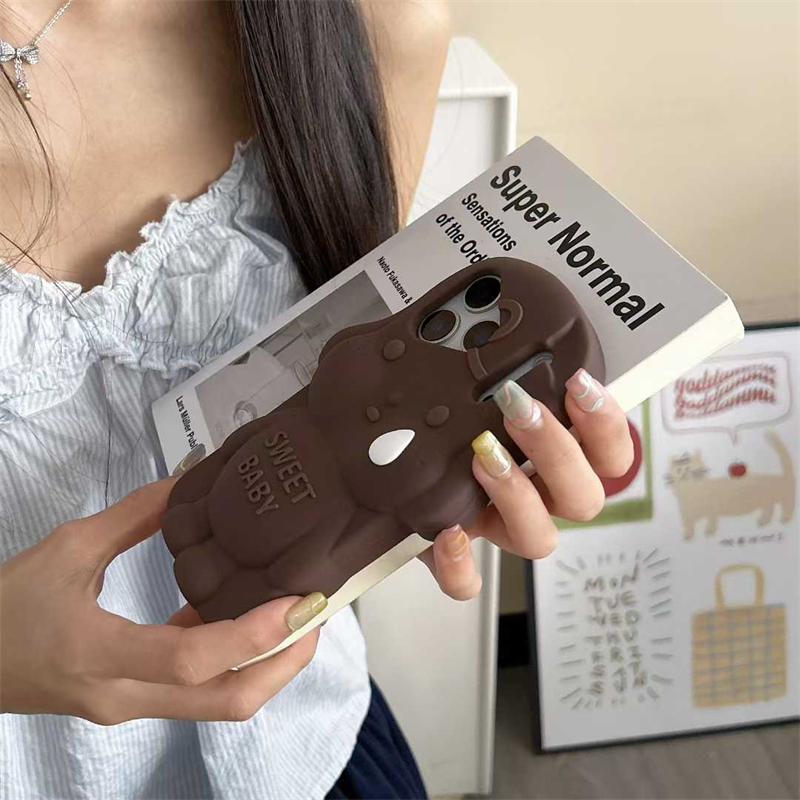 3D Cute Sweet Baby Phone Case For iPhone 17 16 15 14 13 Pro 12 Pro Max Soft Silicone Cover