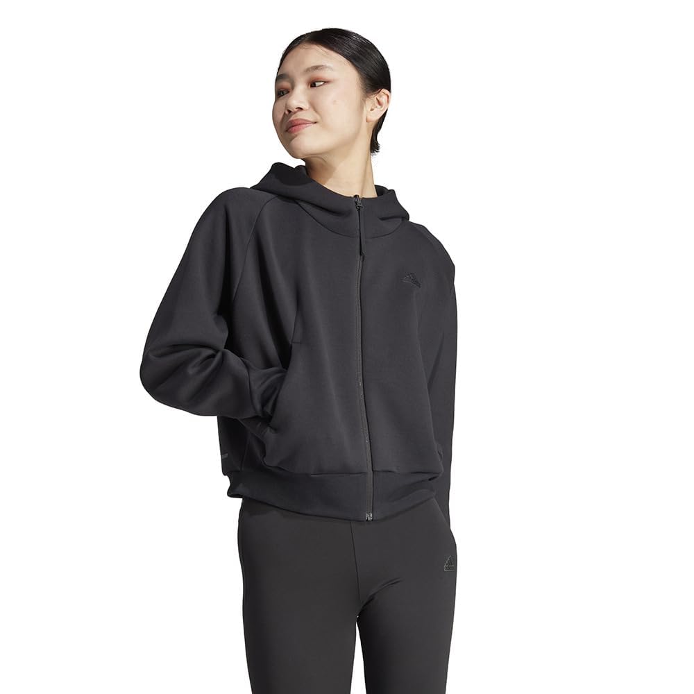 Adidas IKU99 Black Size Women's Z.N.E. Full-Zip Hoodie, (IN5128), J/M