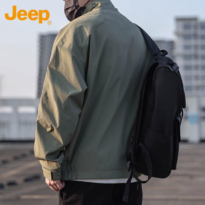 Jeep Men's Stand Collar Casual Jacket