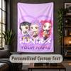 Wall Tapestry Kpop Demon Hunters Print Custom Name Text Wall Hanging Home Decor