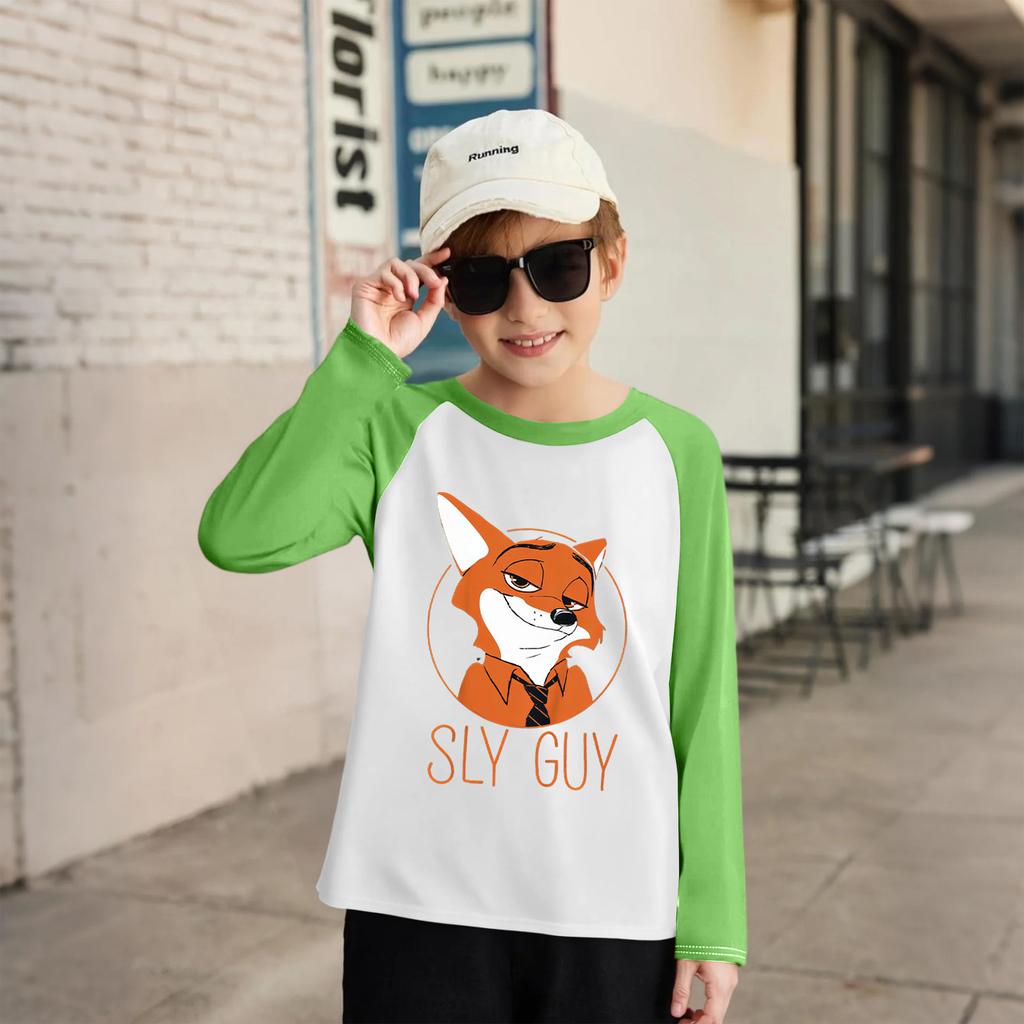 Children's Fashionable And Comfortable Round Neck Printed Loose Long-sleeved Top
