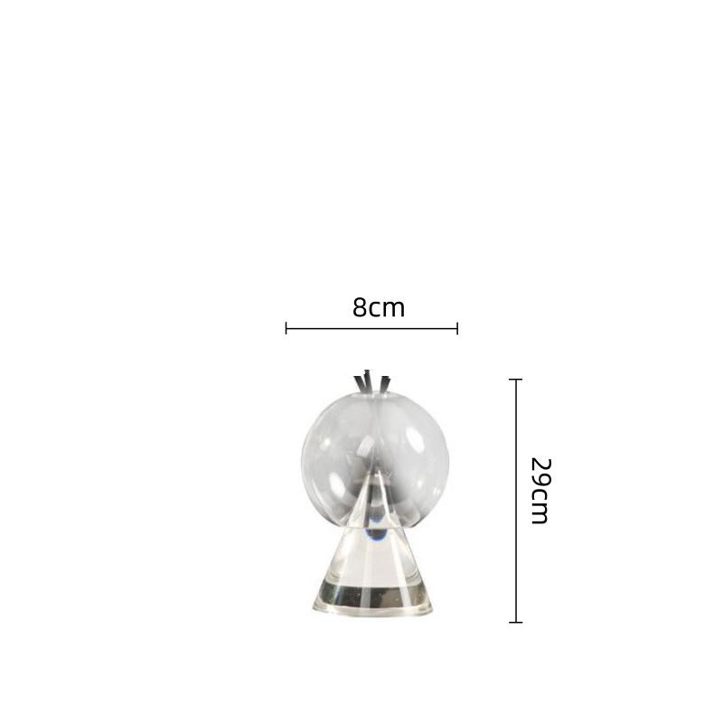 Glass Vase Crystal Aroma Diffuser Accessory Candlestick Candle Holder Geometric Transparent Flower Pot Home Decoration